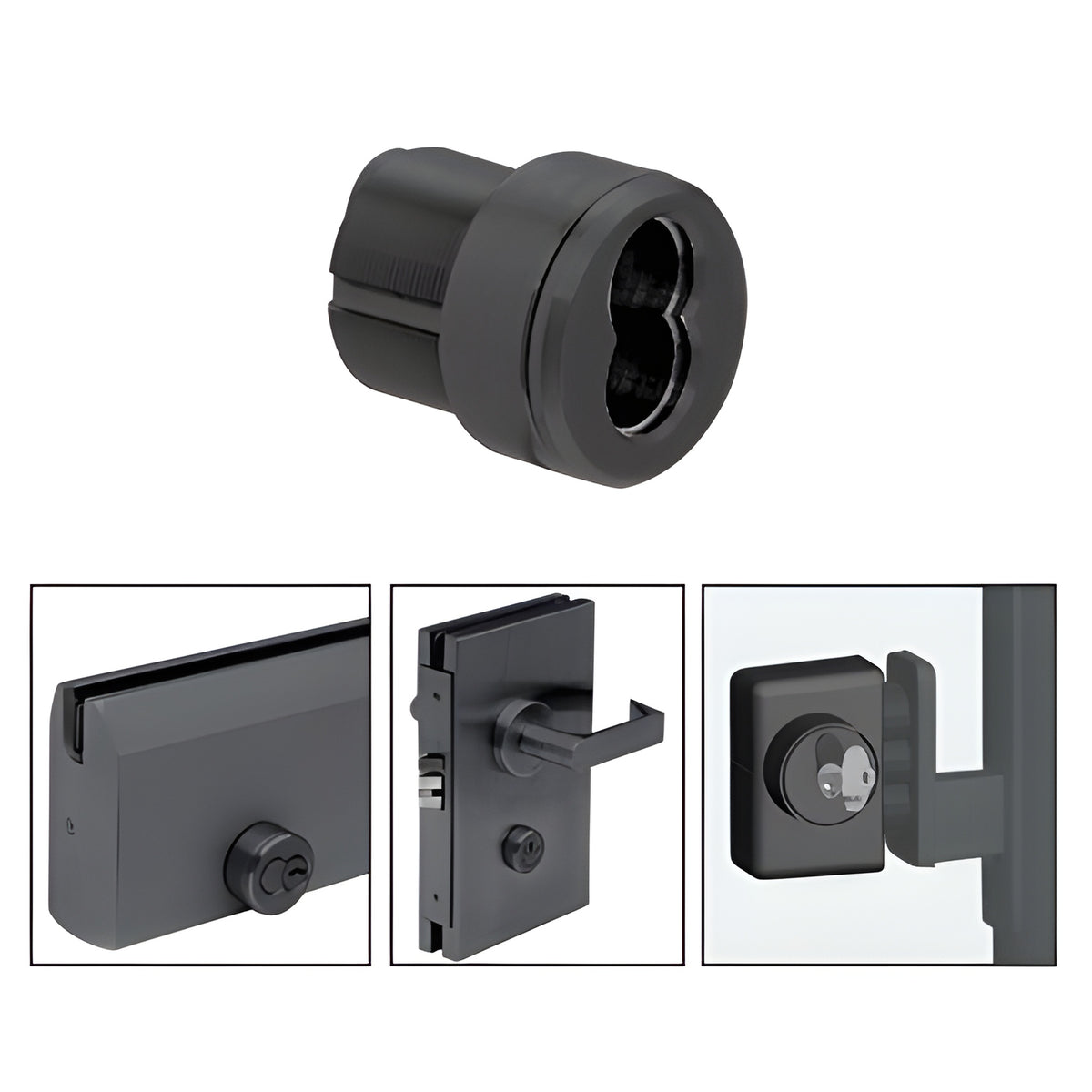 CRL Matte Black Mortise Housing for 7-Pin Small Format Interchangeable Cores (SFIC)