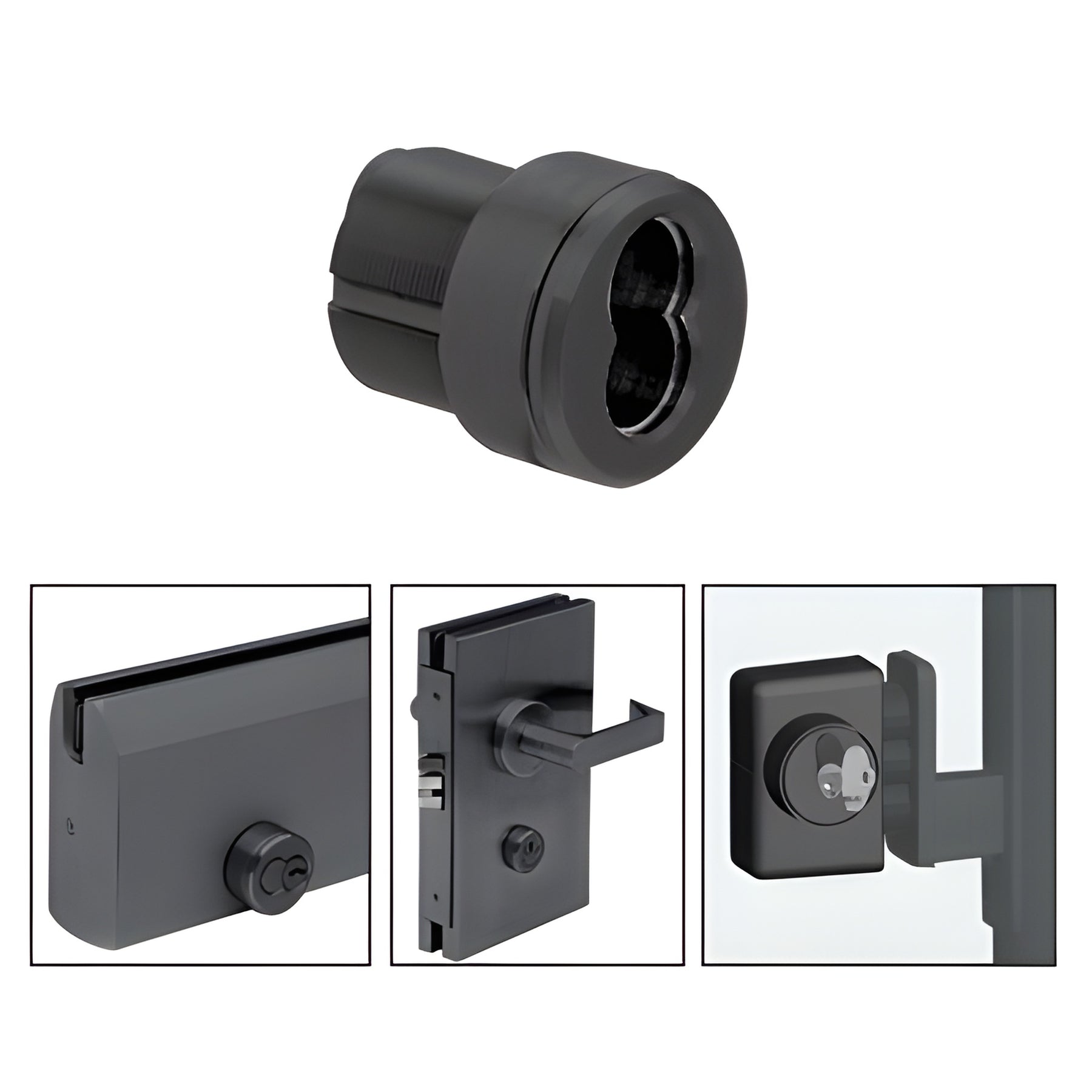 CRL Matte Black Mortise Housing for 7-Pin Small Format Interchangeable Cores (SFIC)