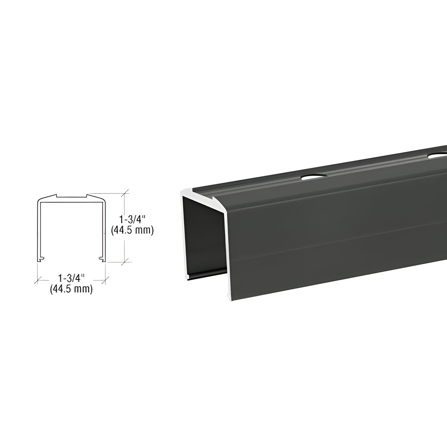 CRL Matte Black Pre-Punched Bottom Rail for Pickets