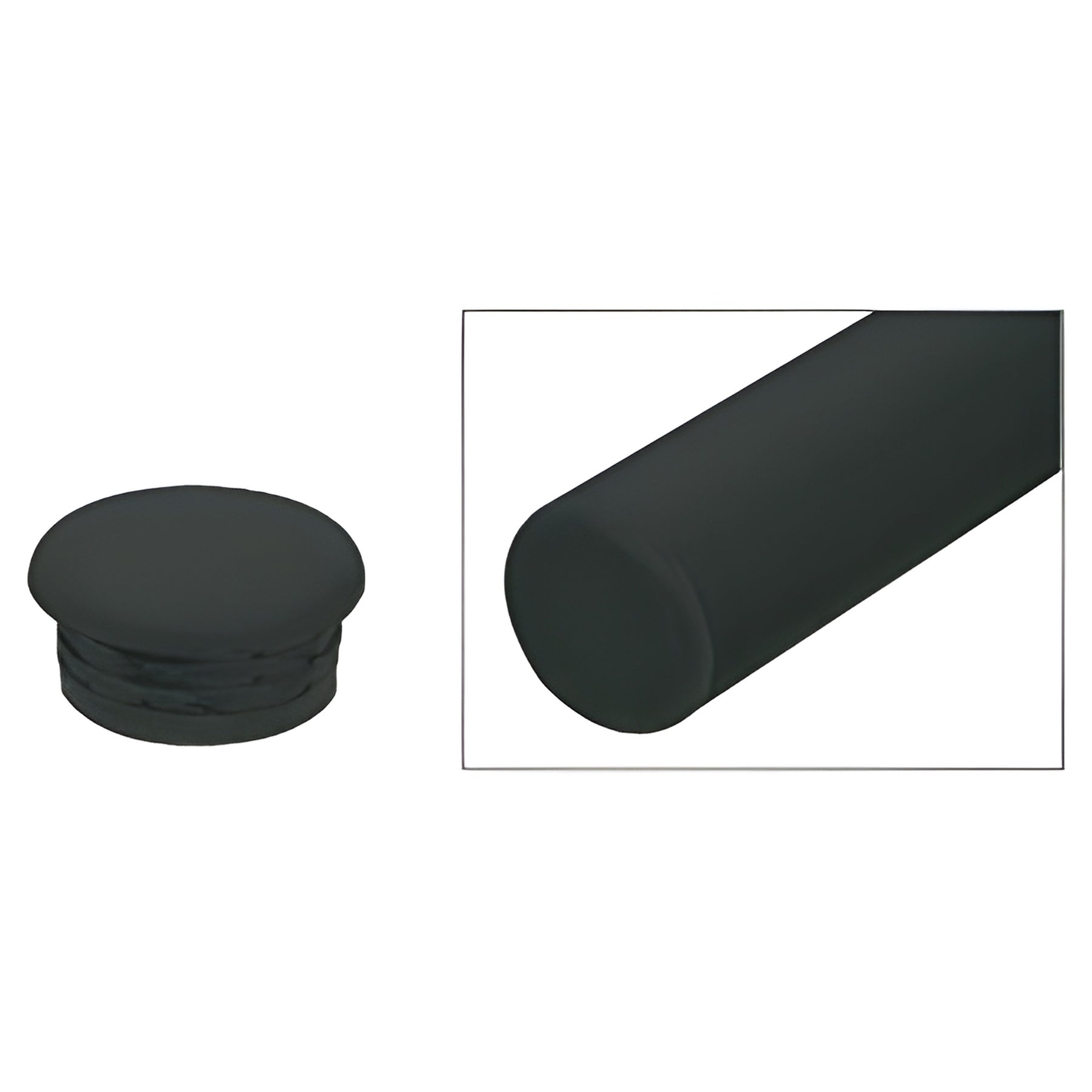 CRL Matte Black Quick Connect Color Match End Cap for 1-1/2" Diameter Tubing