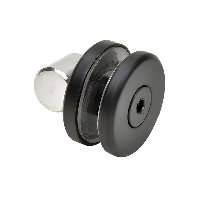 CRL Matte Black Replacement Fixed Panel Fitting for Crescent Series Sliding System