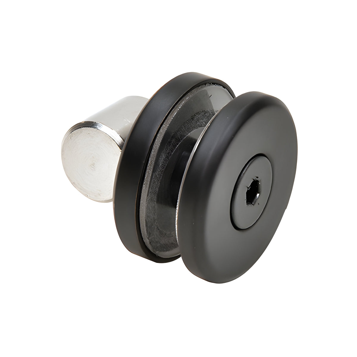 CRL Matte Black Replacement Fixed Panel Fitting for Crescent Series Sliding System