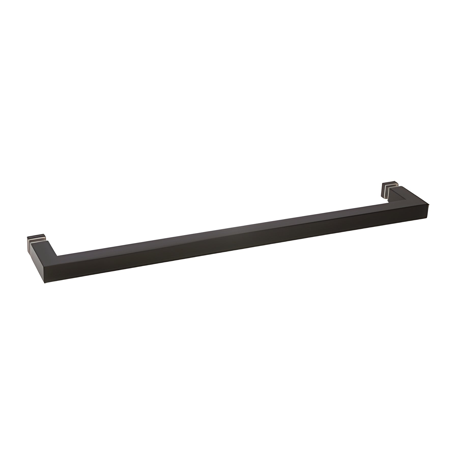 CRL Matte Black "SQ" Series 24" Square Tubing Mitered Corner Single-Sided Towel Bar