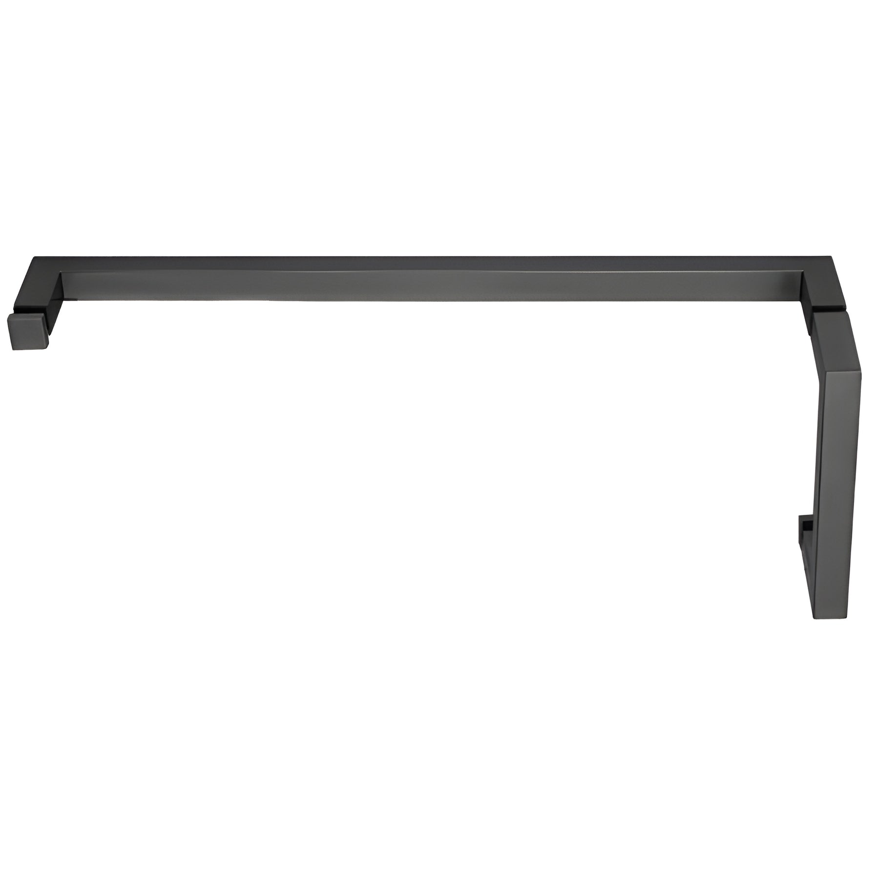 CRL Matte Black "SQ" Series Combination 6" Pull Handle 18" Towel Bar