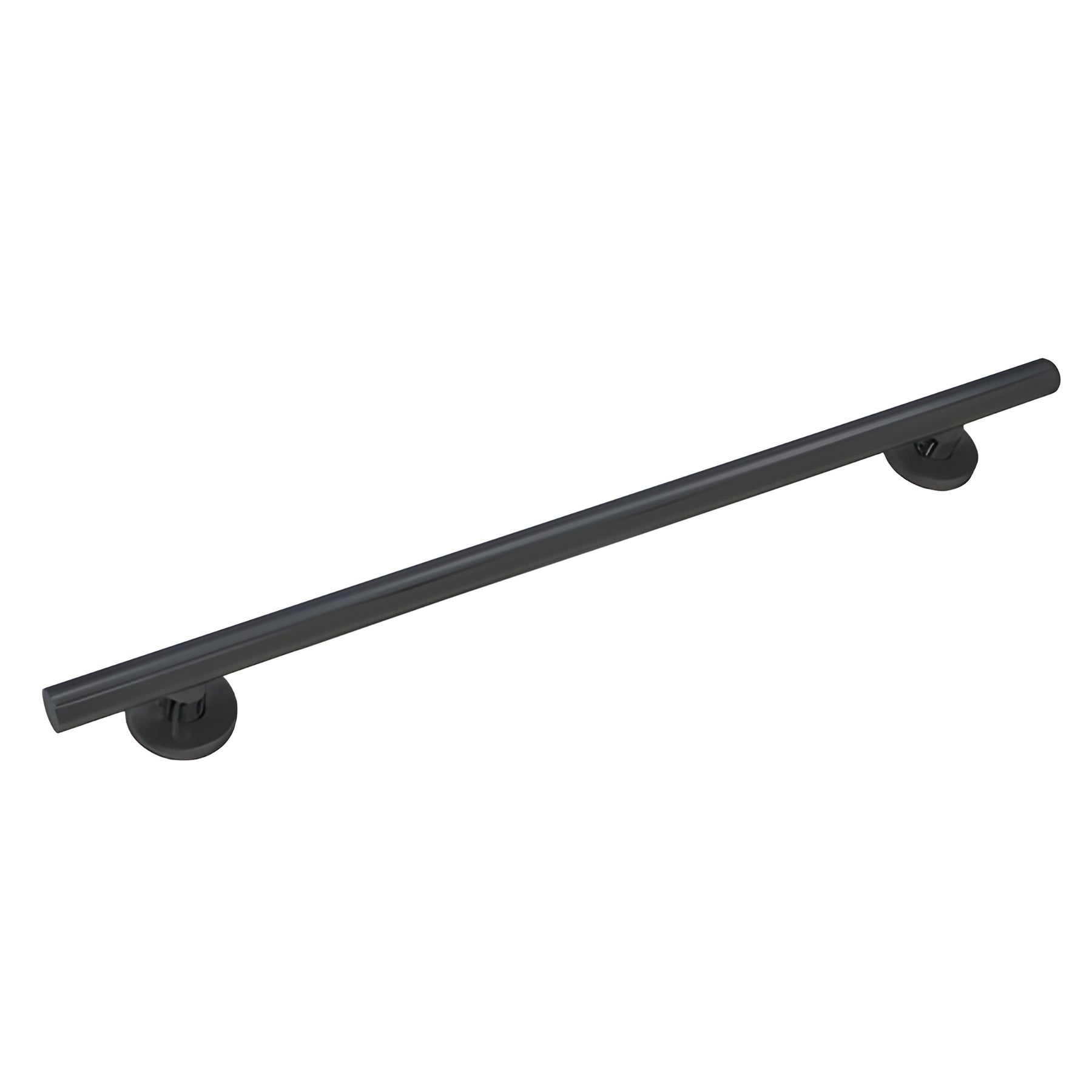 CRL Matte Black Straight 24" Round Grab Bar