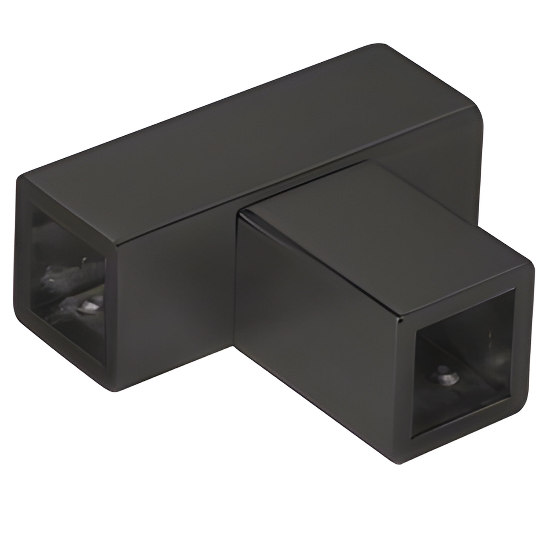 CRL Matte Black 'T' Junction Bracket for Square Bar