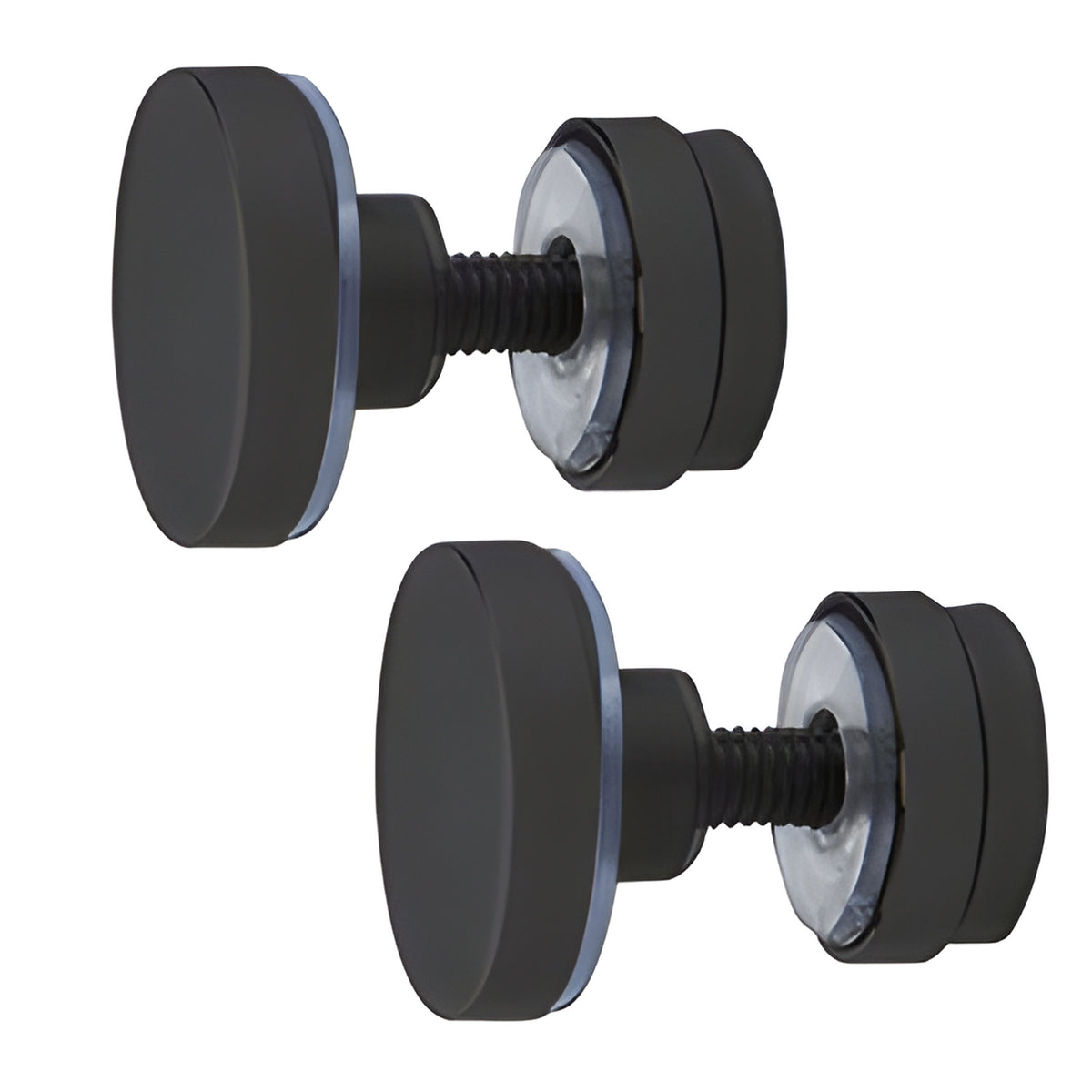 CRL Matte Black Track Holder Fittings for Fixed Panel - 2/Pk