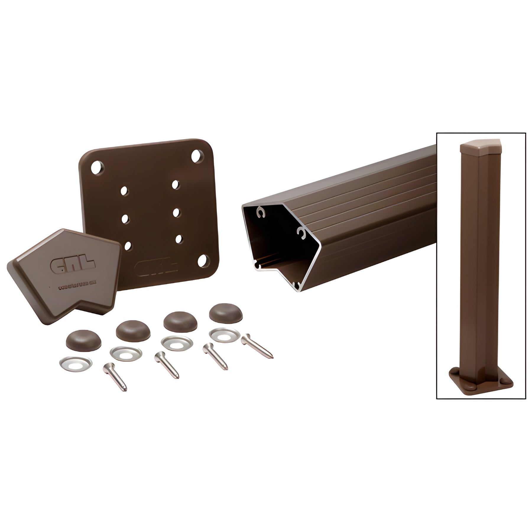 CRL Matte Bronze 100 Series 42" 135º Surface Mount Post Kit