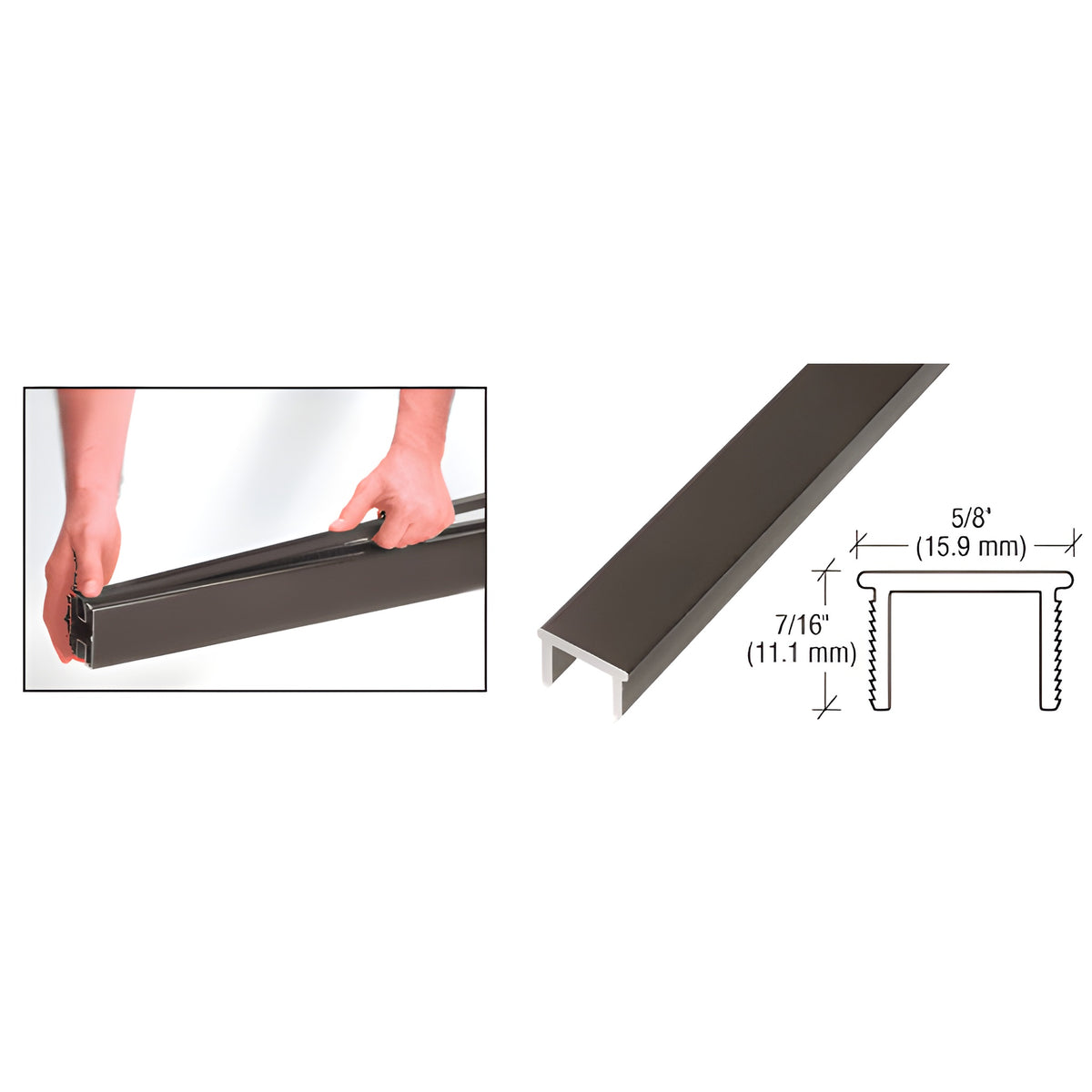 CRL Matte Bronze 48" Glass Barrier Post Filler