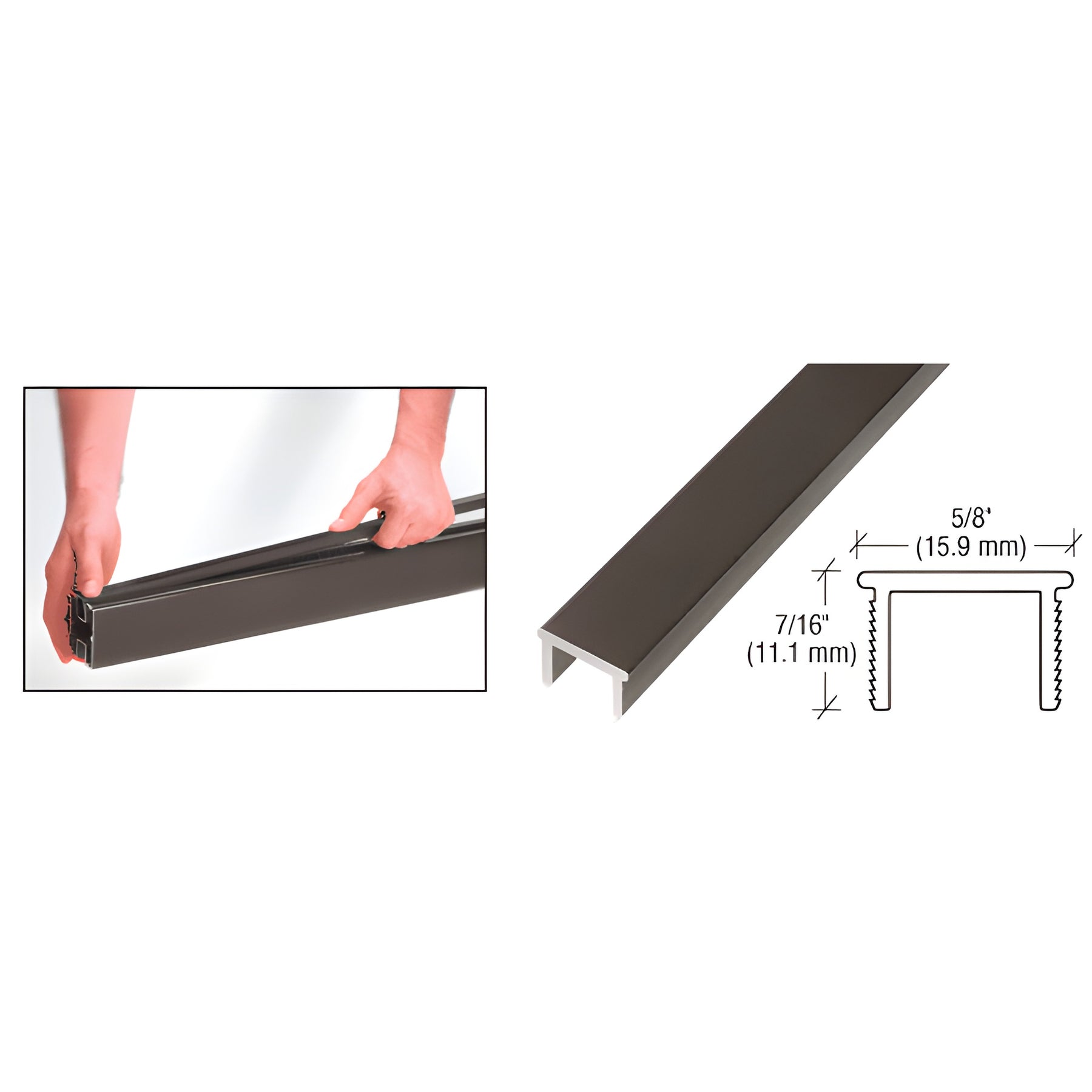 CRL Matte Bronze 60" Glass Barrier Post Filler