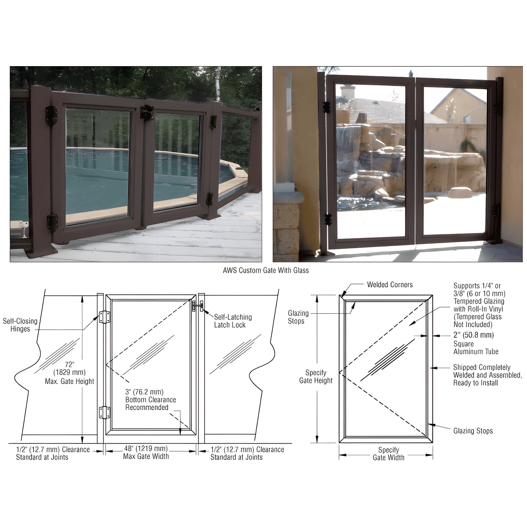 CRL Matte Bronze AWS Custom Gate System