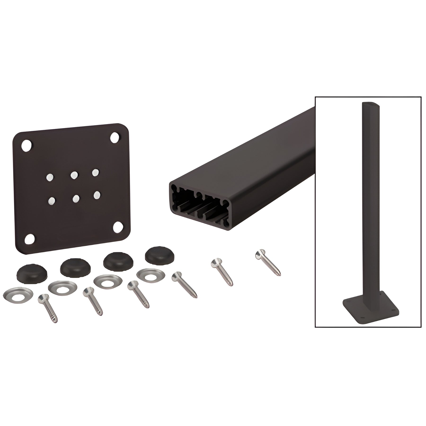 CRL Matte Bronze Trim-Line 36" Surface Mount Post Kit