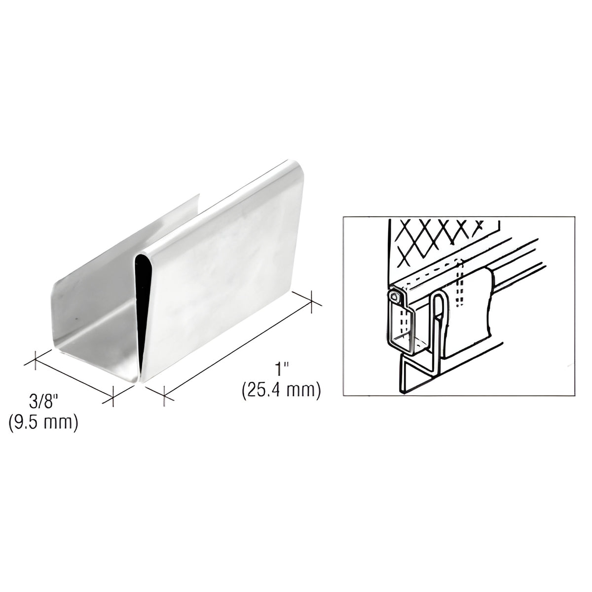 CRL Metal 3/8" Screen Retainer Clips - Bulk