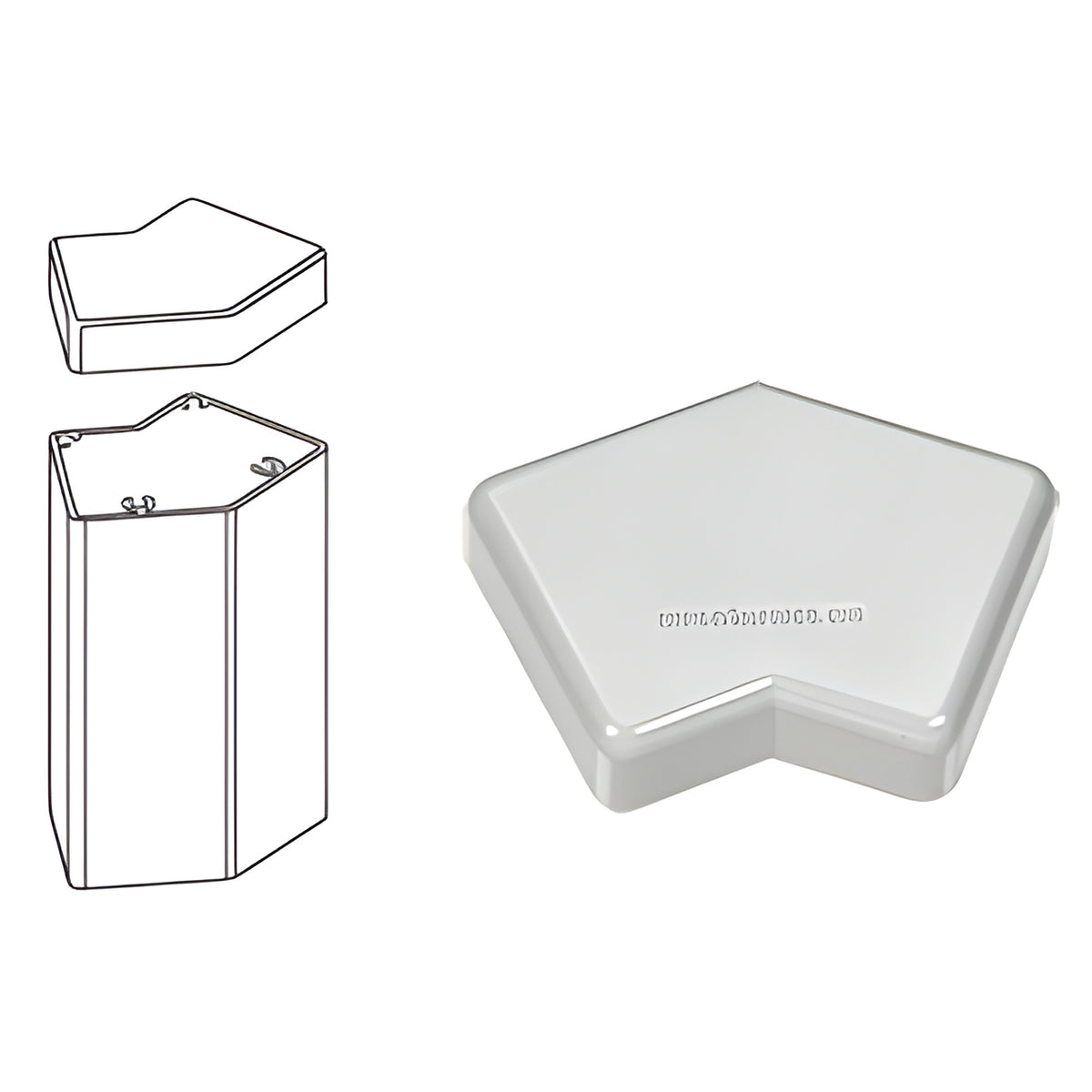 CRL Metallic Silver 100 Series 135 Degree Post Cap