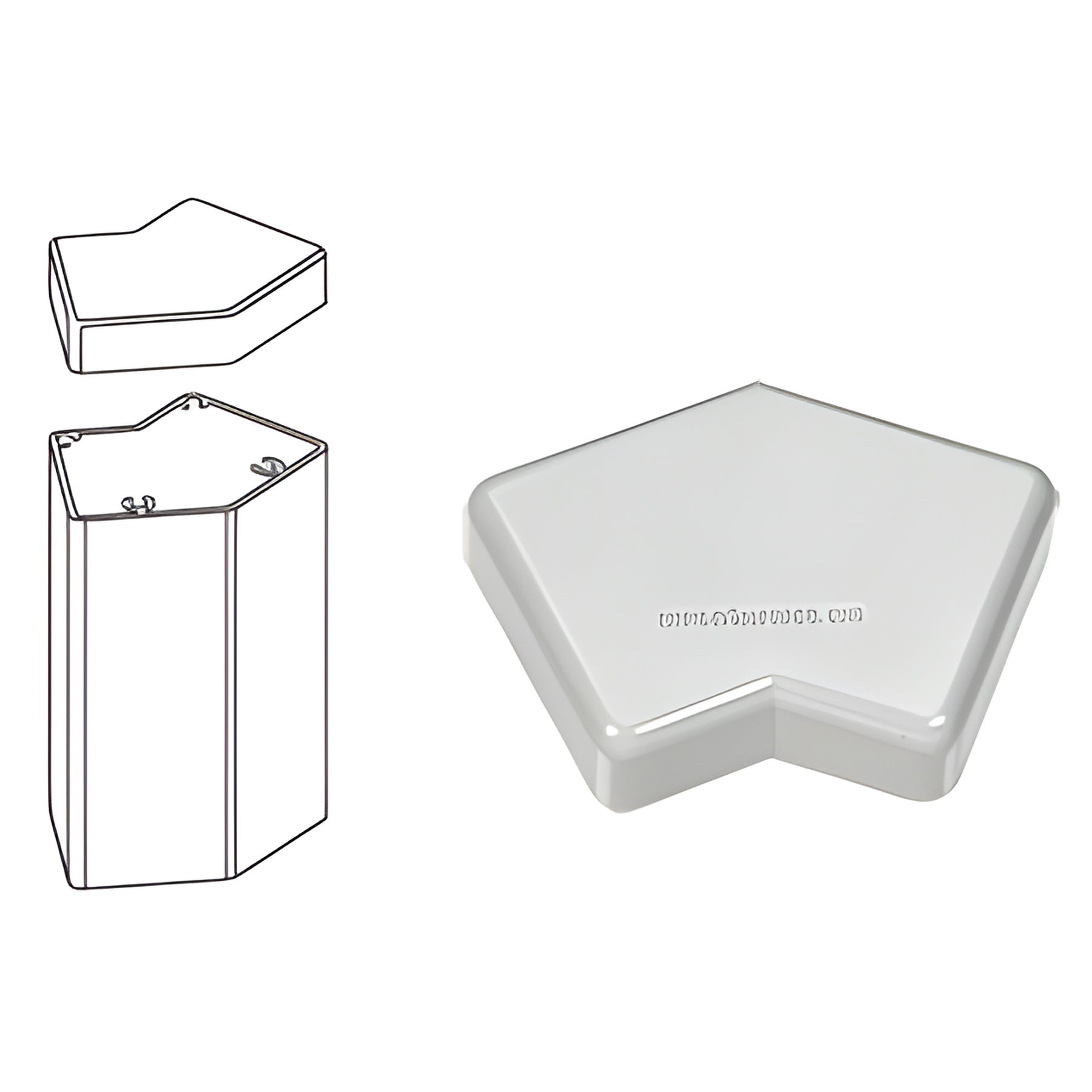 CRL Metallic Silver 100 Series 135 Degree Post Cap