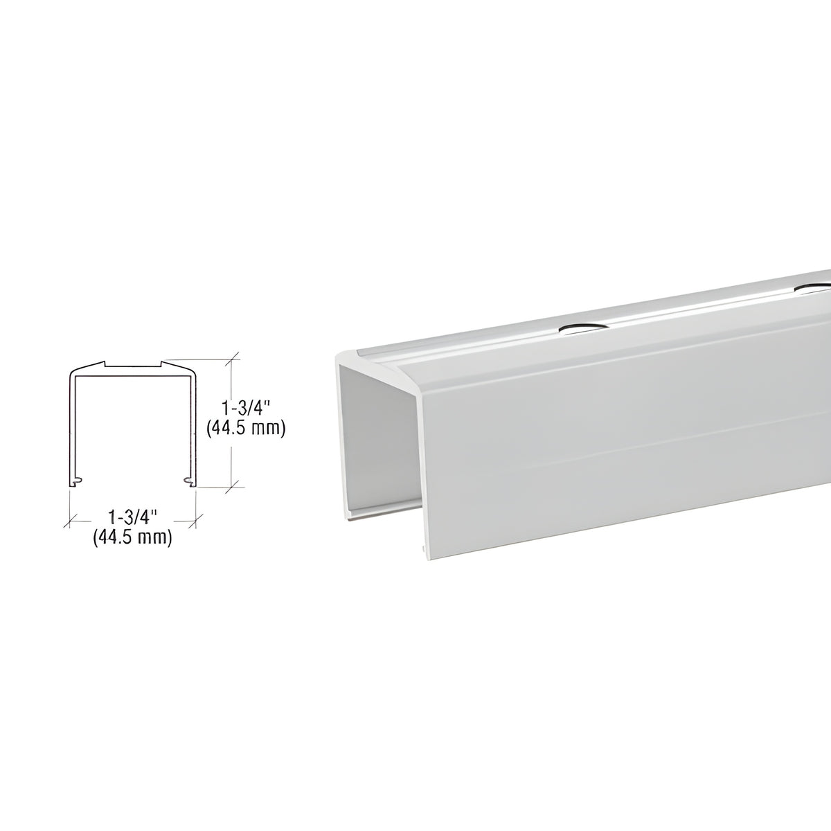 CRL Metallic Silver Pre-Punched Bottom Rail for Pickets