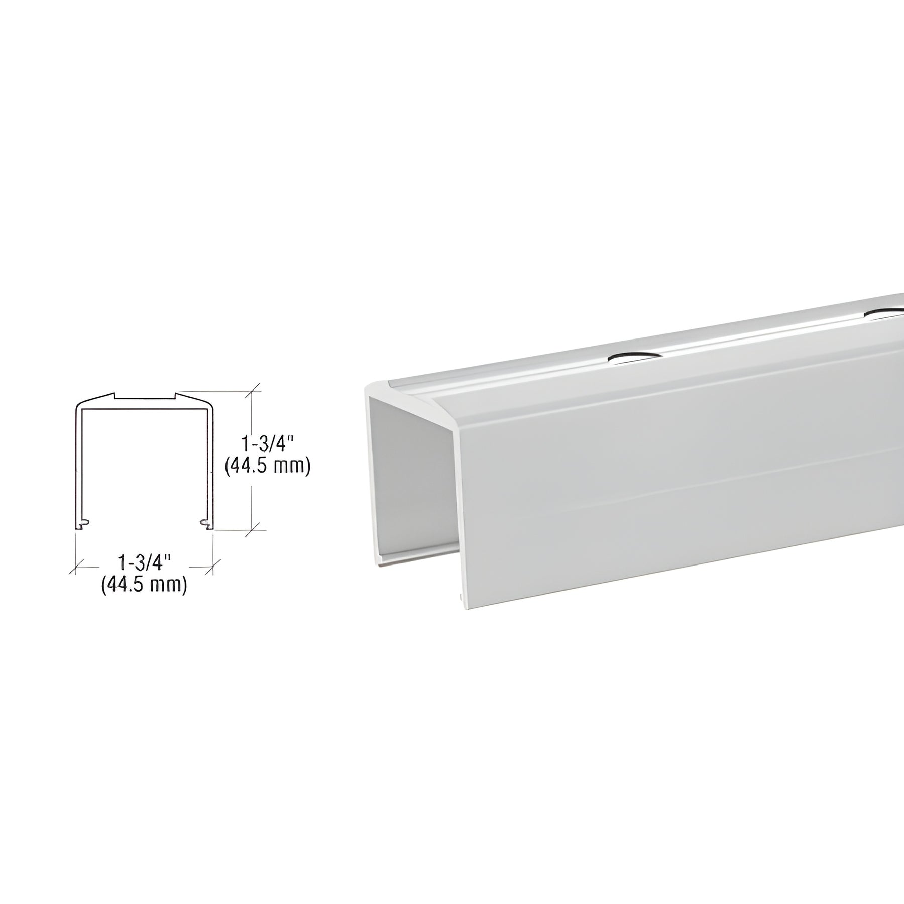 CRL Metallic Silver Pre-Punched Bottom Rail for Pickets