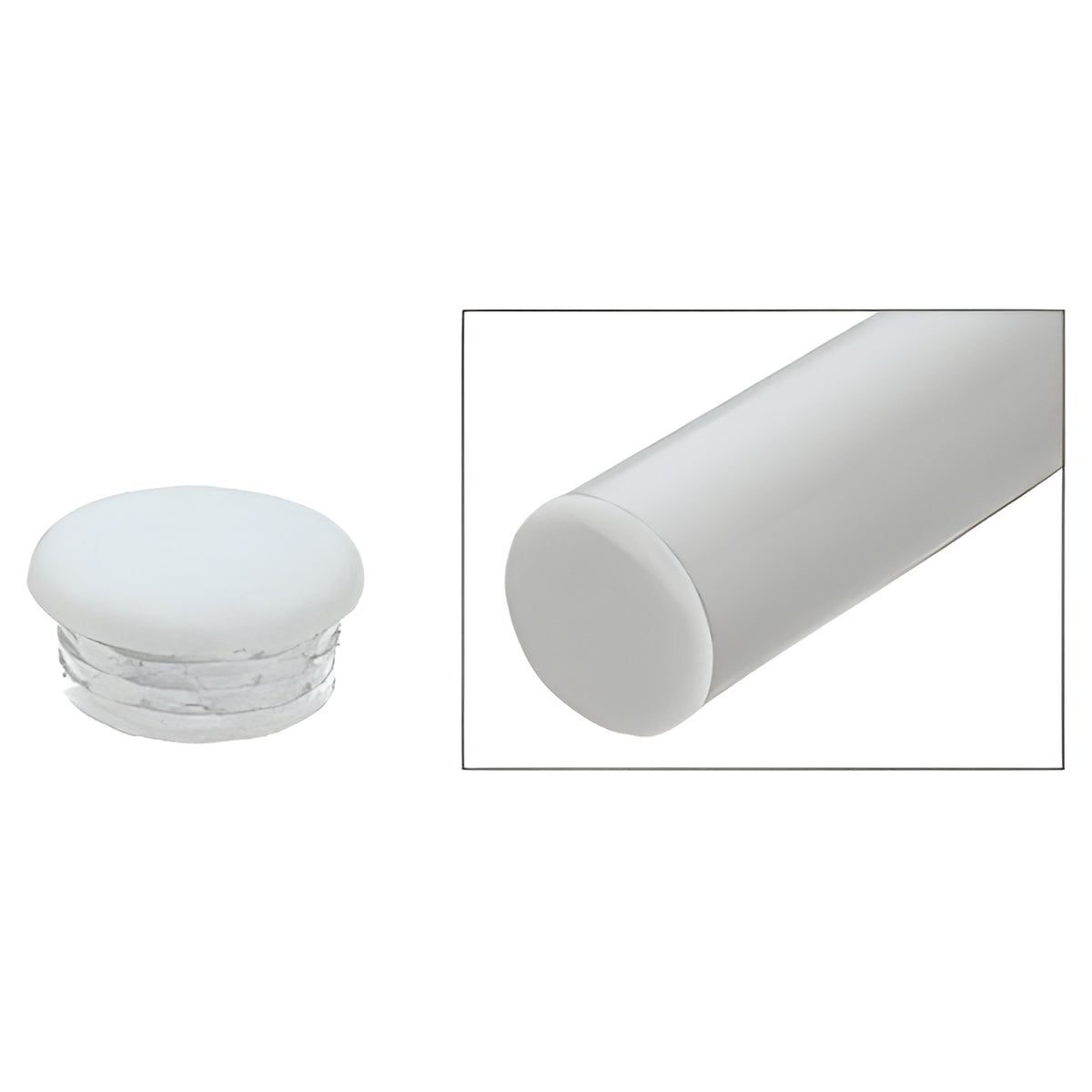 CRL Metallic Silver Quick Connect Color Match End Cap for 1-1/2" Diameter Tubing
