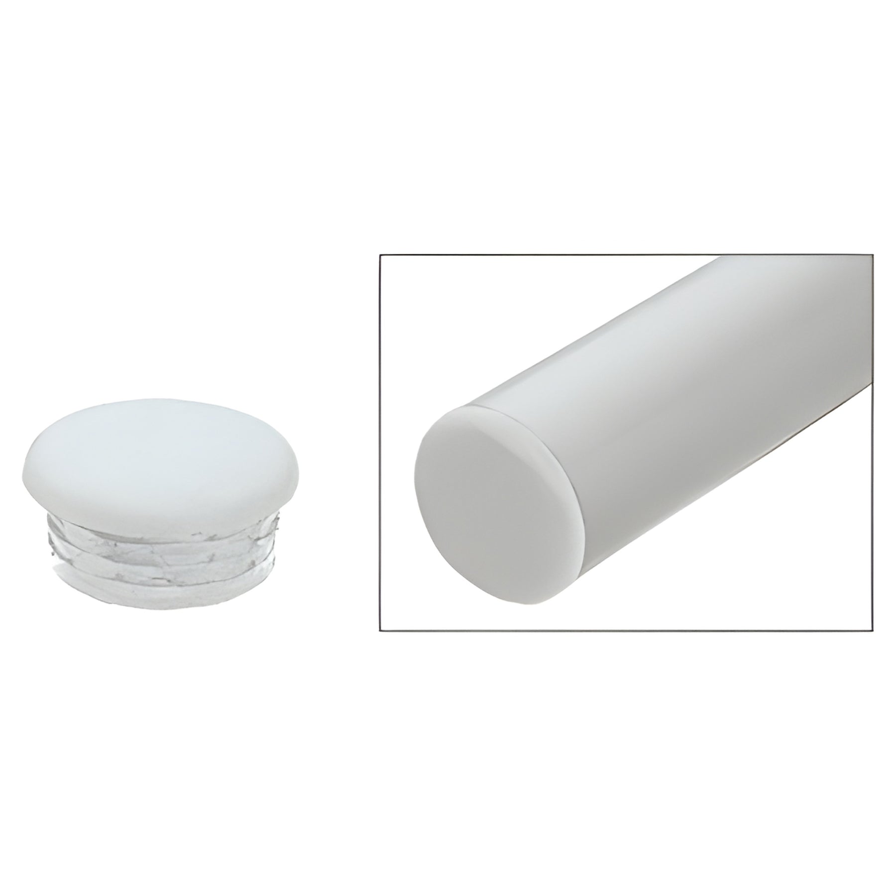 CRL Metallic Silver Quick Connect Color Match End Cap for 1-1/2" Diameter Tubing