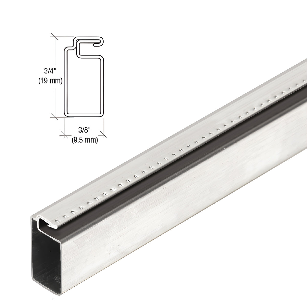 CRL Mill 3/4" x 3/8" Roll Formed Screen Frame 146"