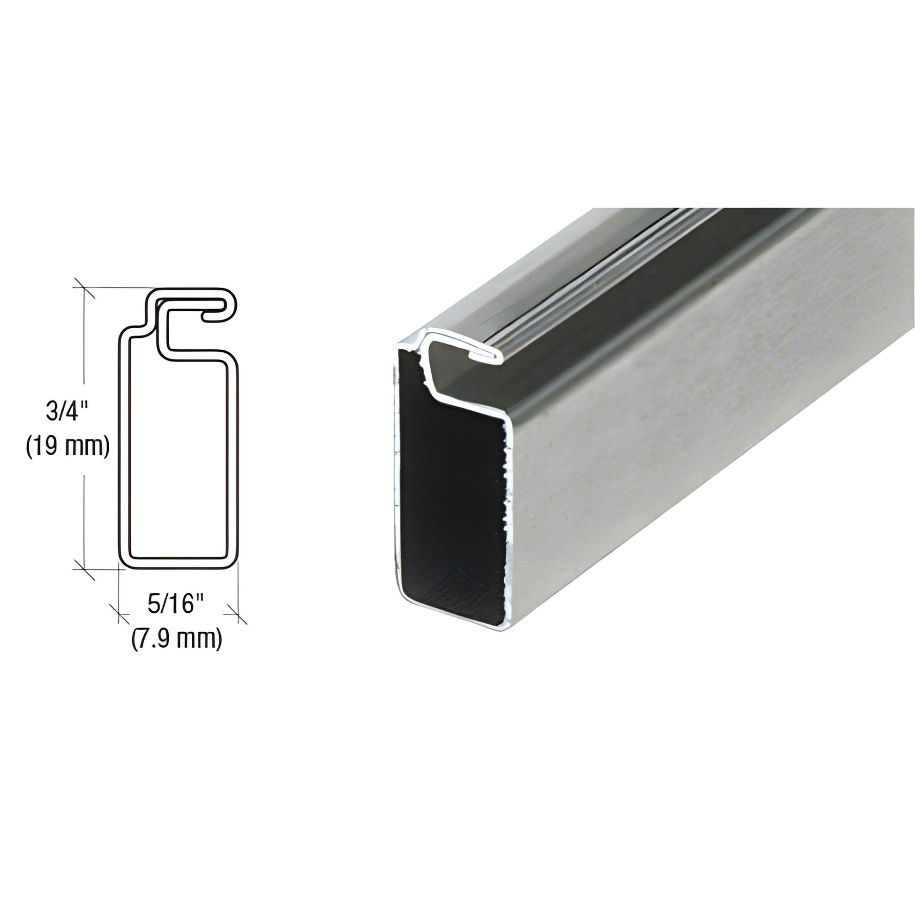 CRL Mill 3/4" x 5/16" Roll Formed Screen Frame - 144"