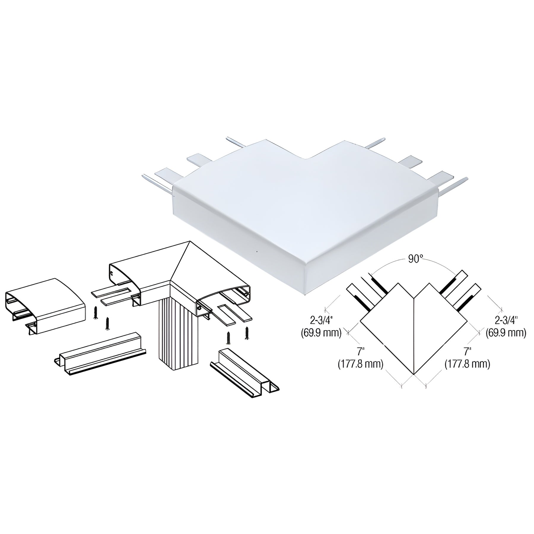 CRL Mill 400 Series Top Cap 90º Corner