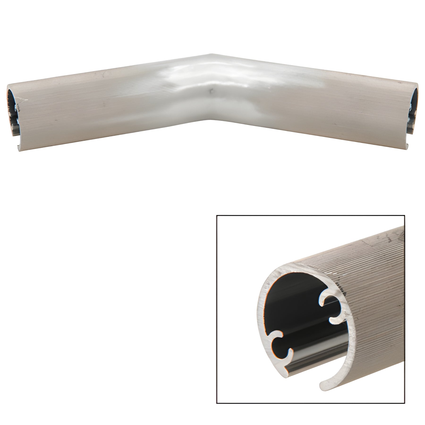 CRL Mill Aluminum 1-1/2" Schedule 40 - 148 Degree Angle