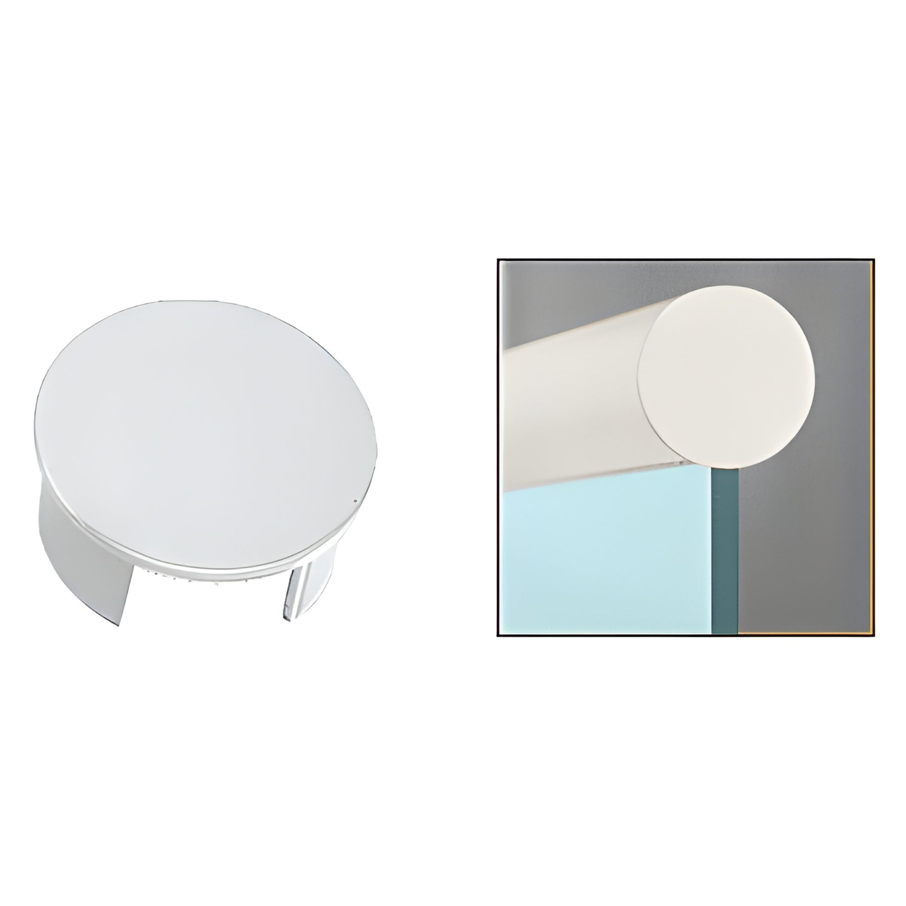 CRL Mill End Cap for 2-1/2" Cap Railing
