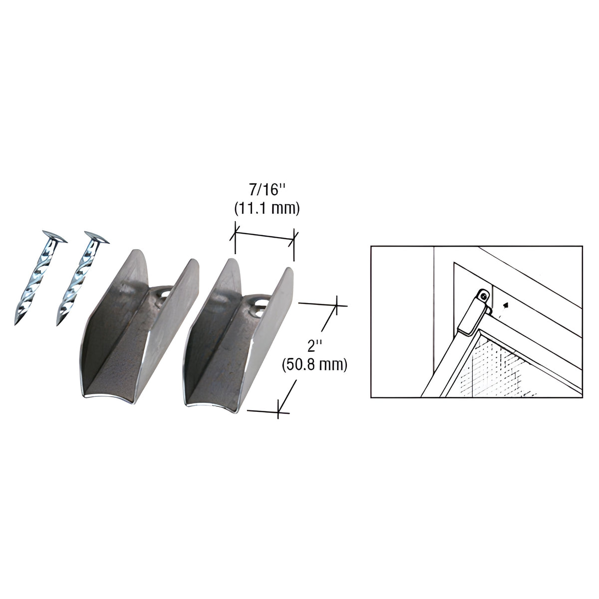 CRL Mill Finish Jiffy Hangers with Nails - Bulk