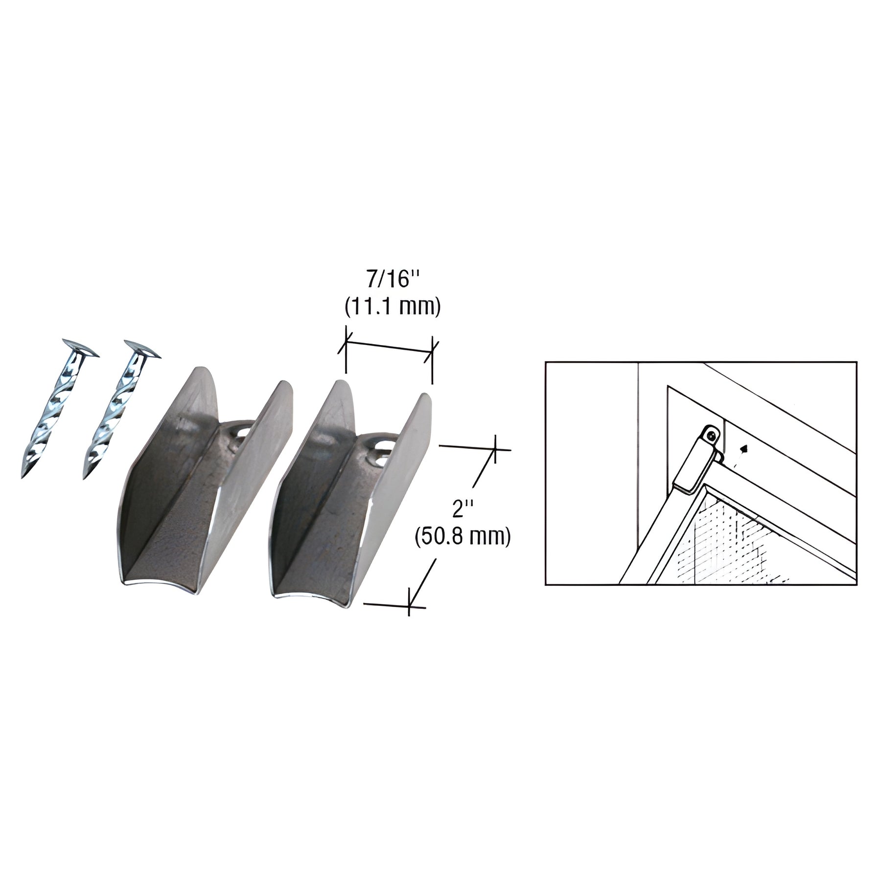 CRL Mill Finish Jiffy Hangers with Nails - Bulk