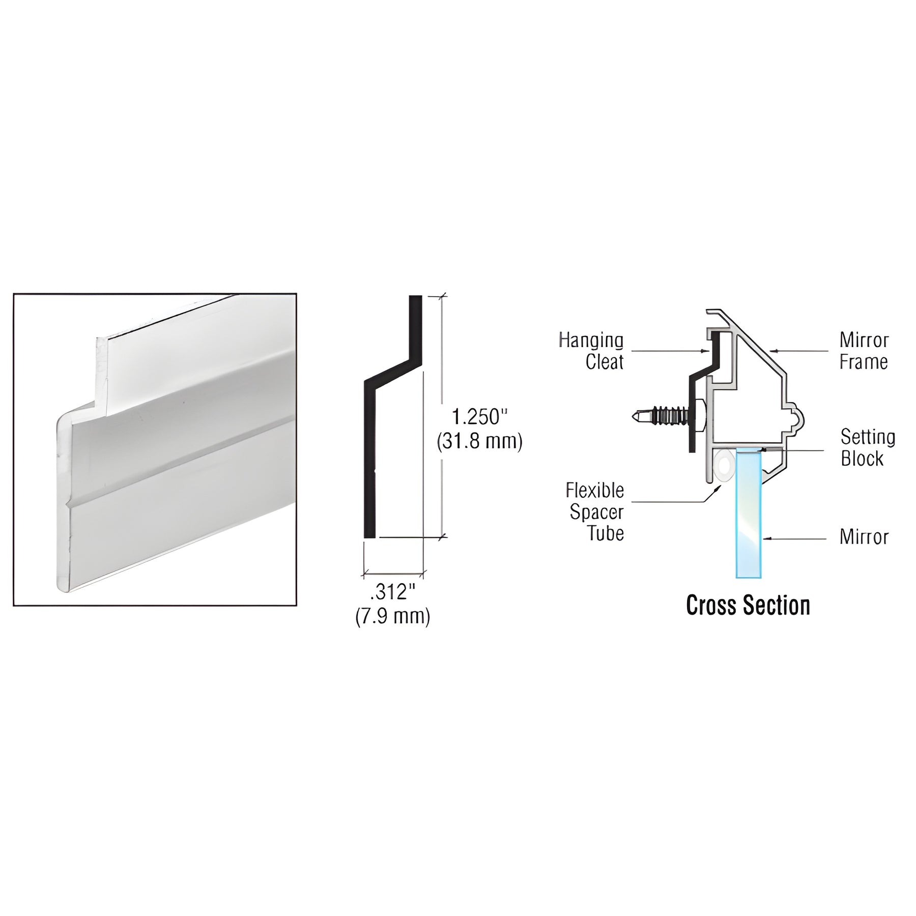 CRL Mill Frame Hanging Cleat