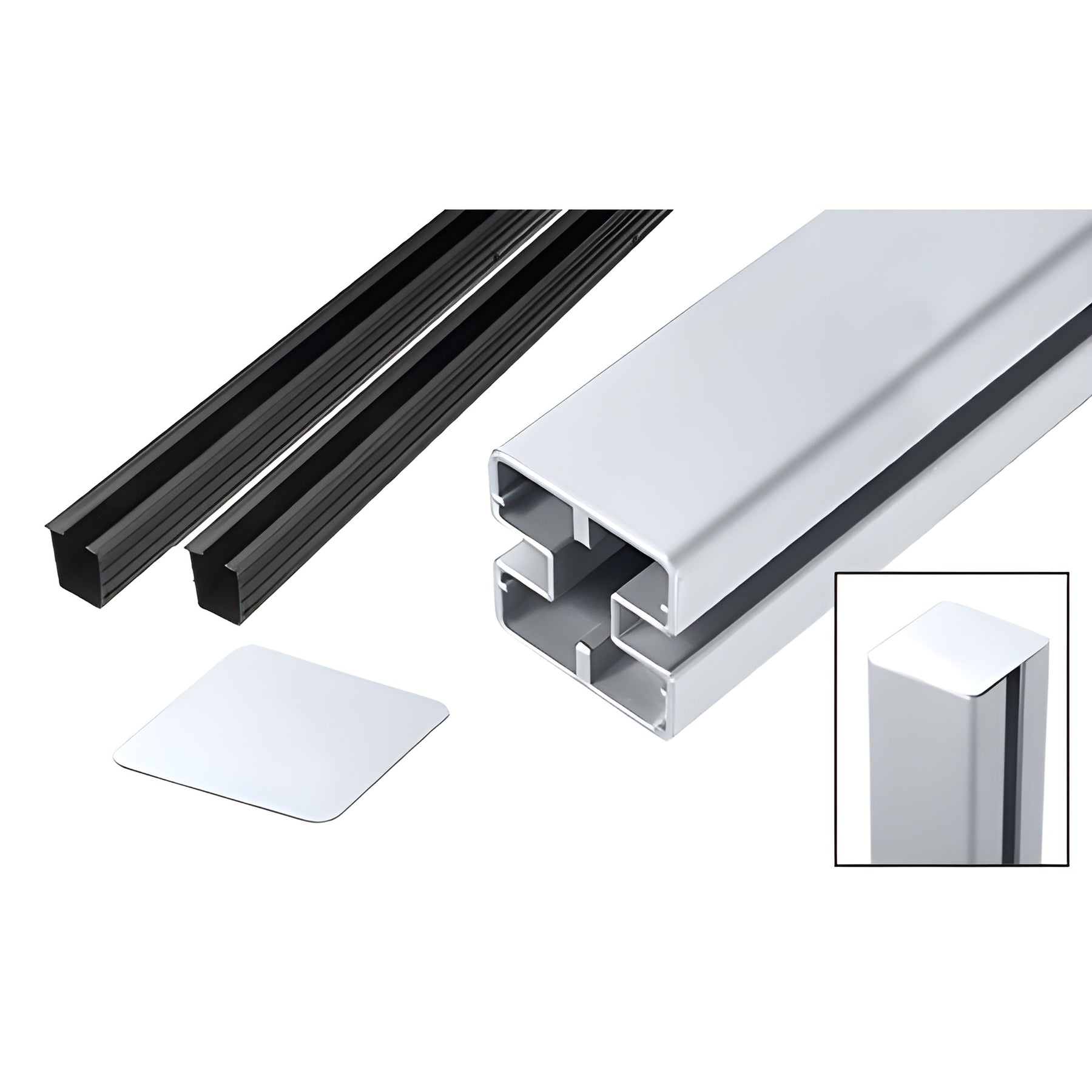 CRL Mill Heavy-Duty Windscreen Post Kit - 72"