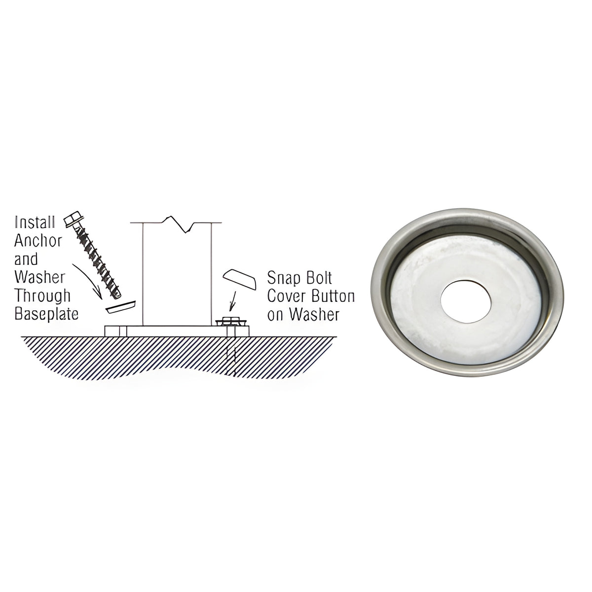 CRL Mill Stainless Steel Button Washer