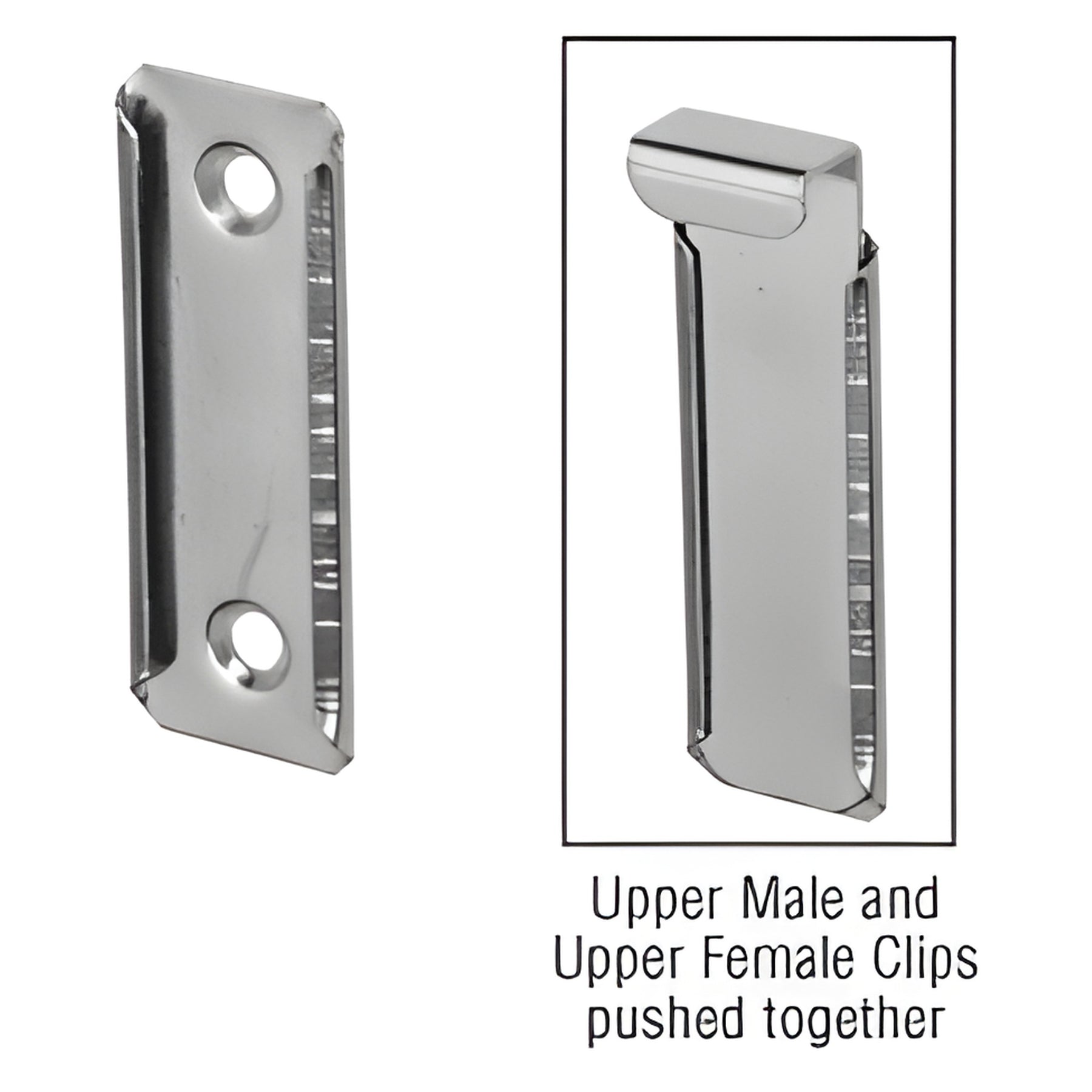 CRL Nickel Plated Bishop Upper Mirror Clip - Female