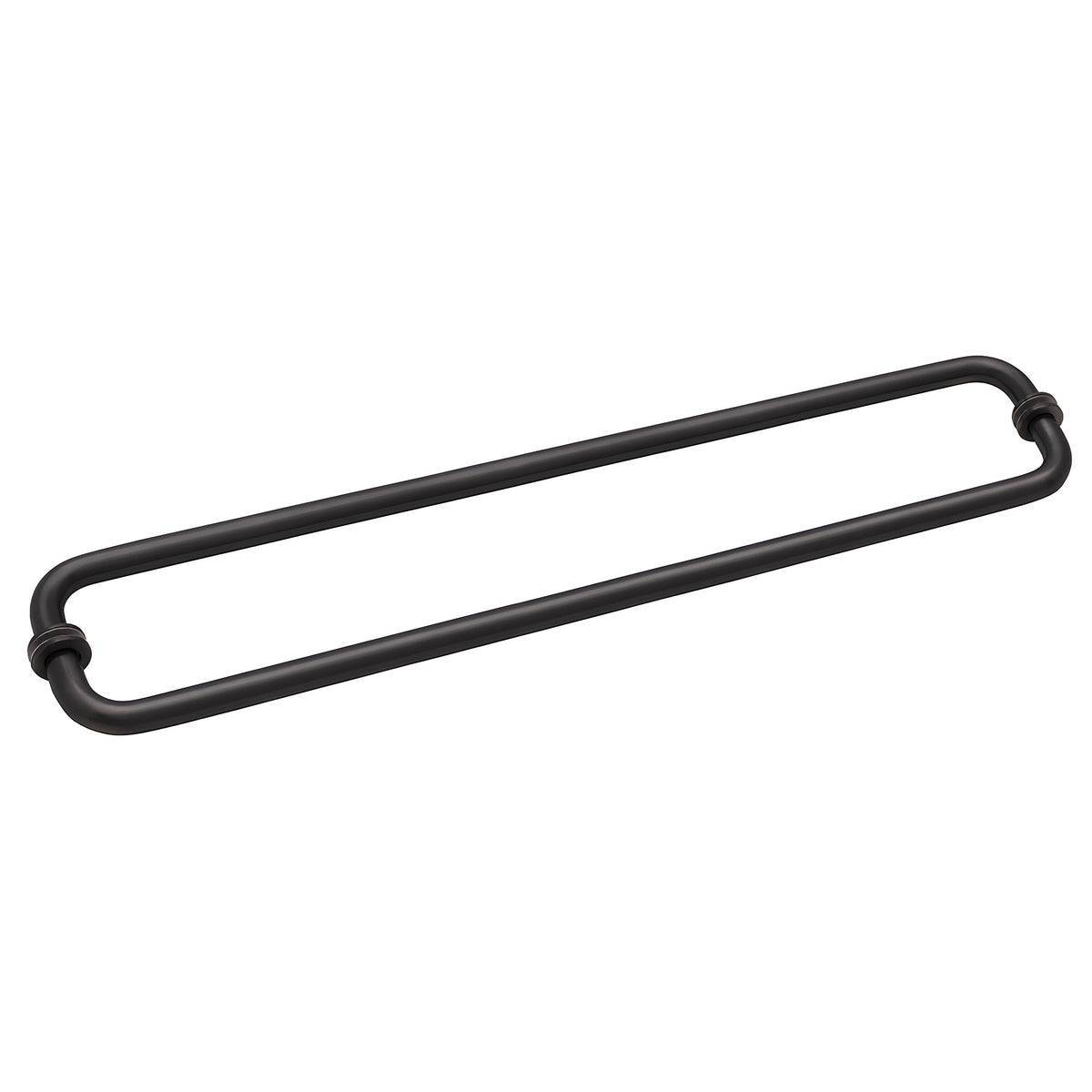 CRL Oil Rubbed Bronze 24" BM Series Back-to-Back Tubular Towel Bars With Metal Washers