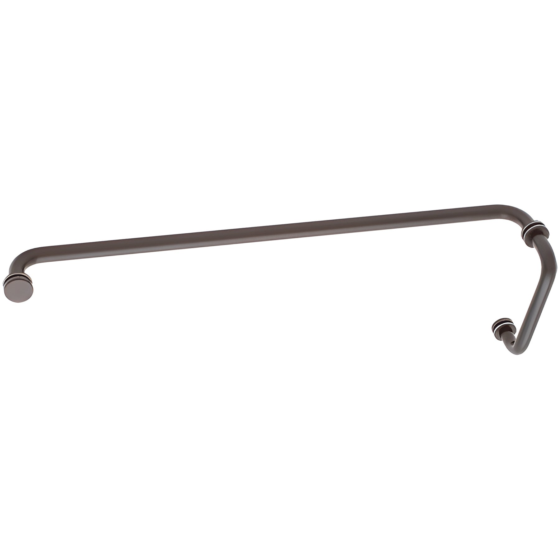 CRL Oil Rubbed Bronze 6" Pull Handle and 24" Towel Bar BM Series Combination With Metal Washers