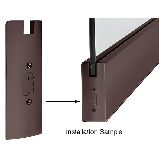 CRL Oil Rubbed Bronze 6" Square End Cap for Sidelite Rails