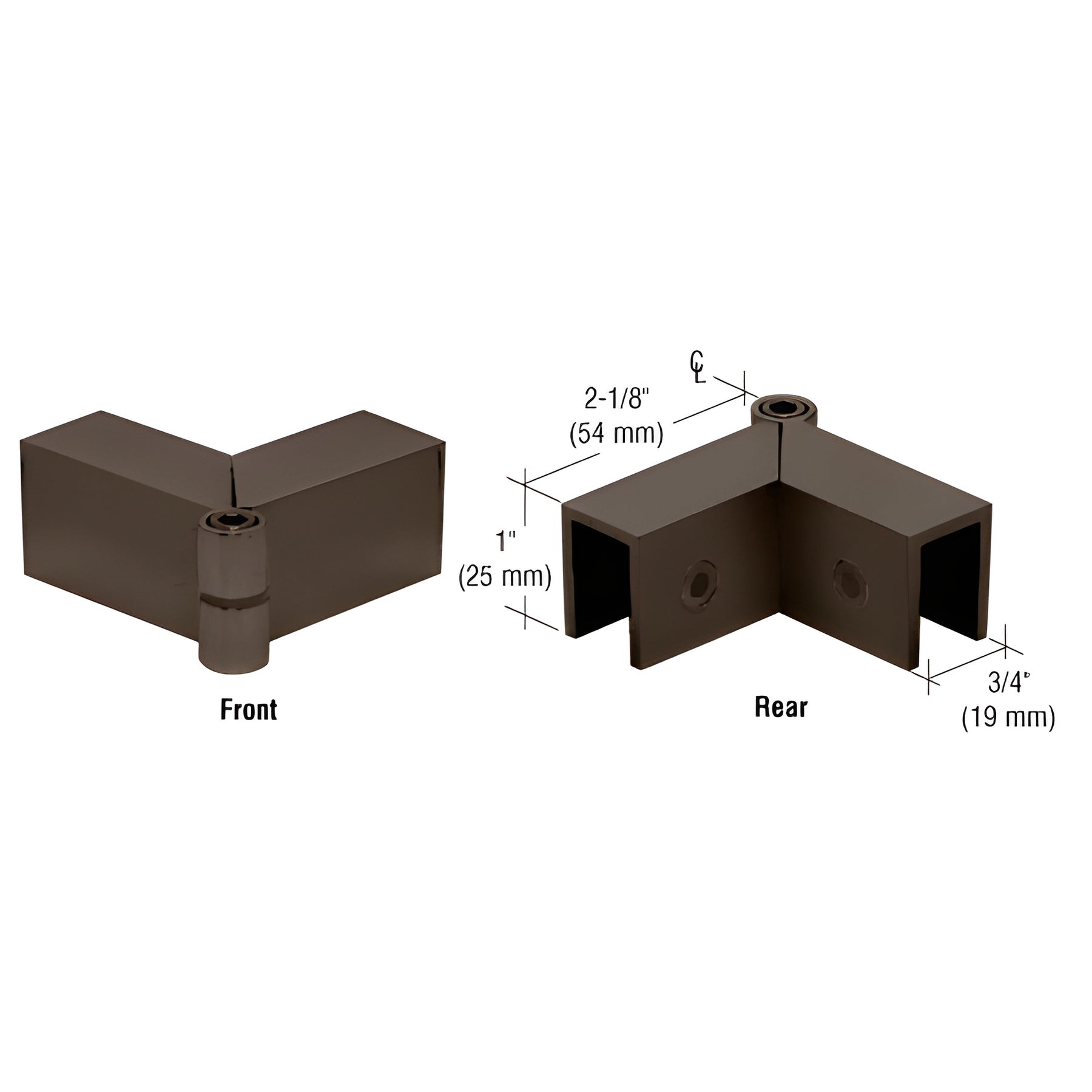 CRL Oil Rubbed Bronze Adjustable "Sleeve Over" Glass Clamp