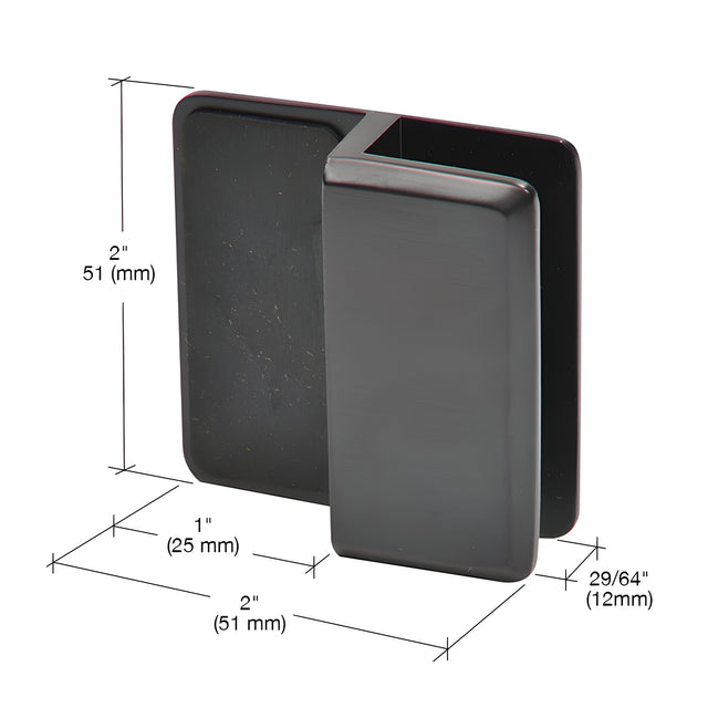 CRL Oil Rubbed Bronze Beveled Style Frameless Shower Door Stop