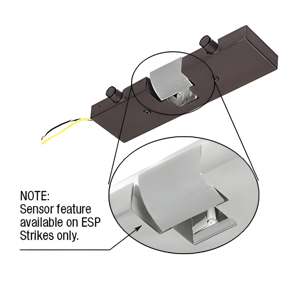 CRL Oil Rubbed Bronze Electric Strike With Sensor for Single Doors- Fail Secure