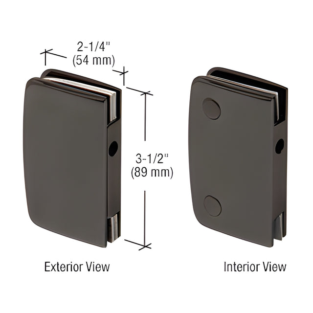 CRL Oil Rubbed Bronze Glass Swinging Door Lock Receiver for 700C0RB
