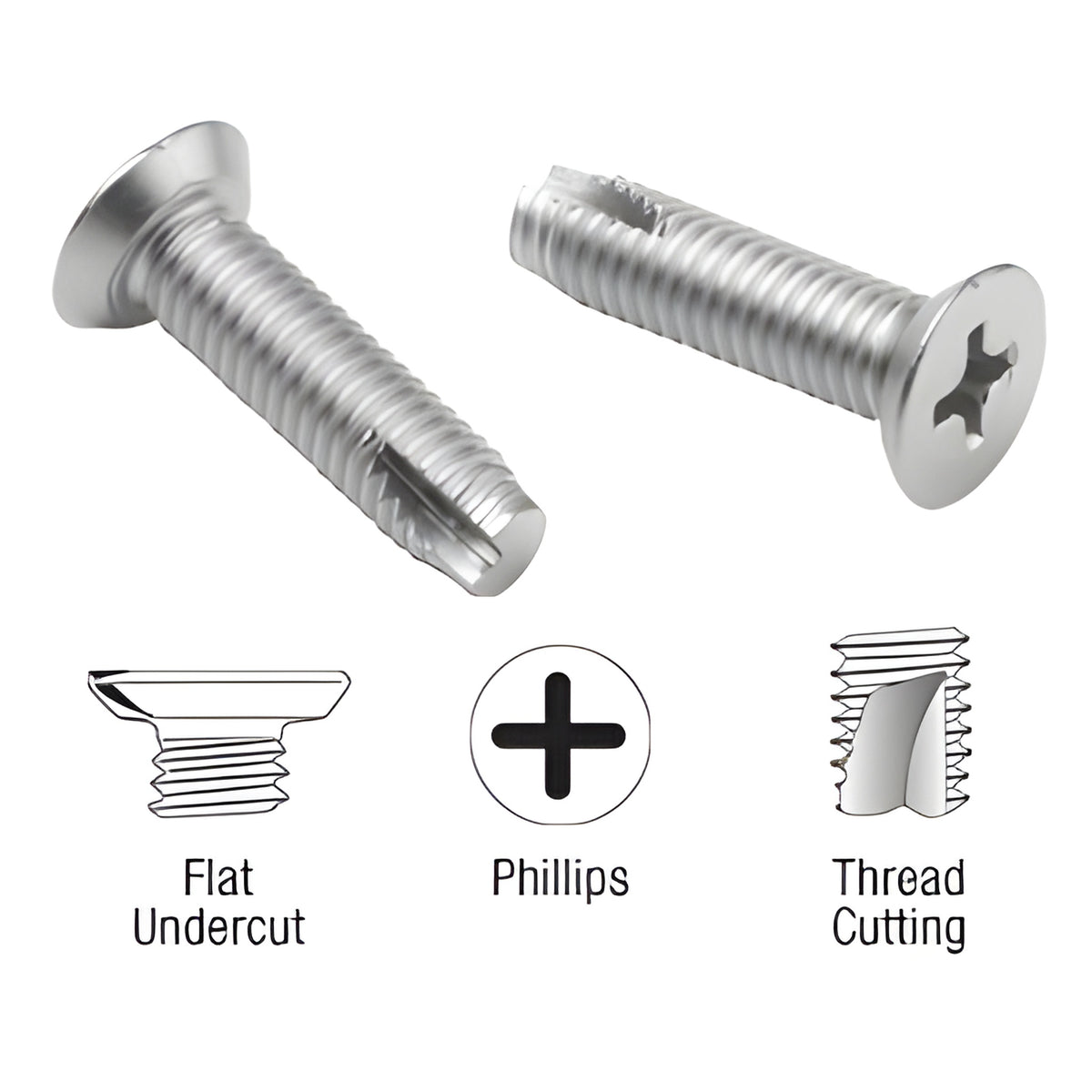 CRL P-Series Stainless Steel #10-32 x 3/4" Undercut Flat Head Phillips Top Rail Connecting Screws