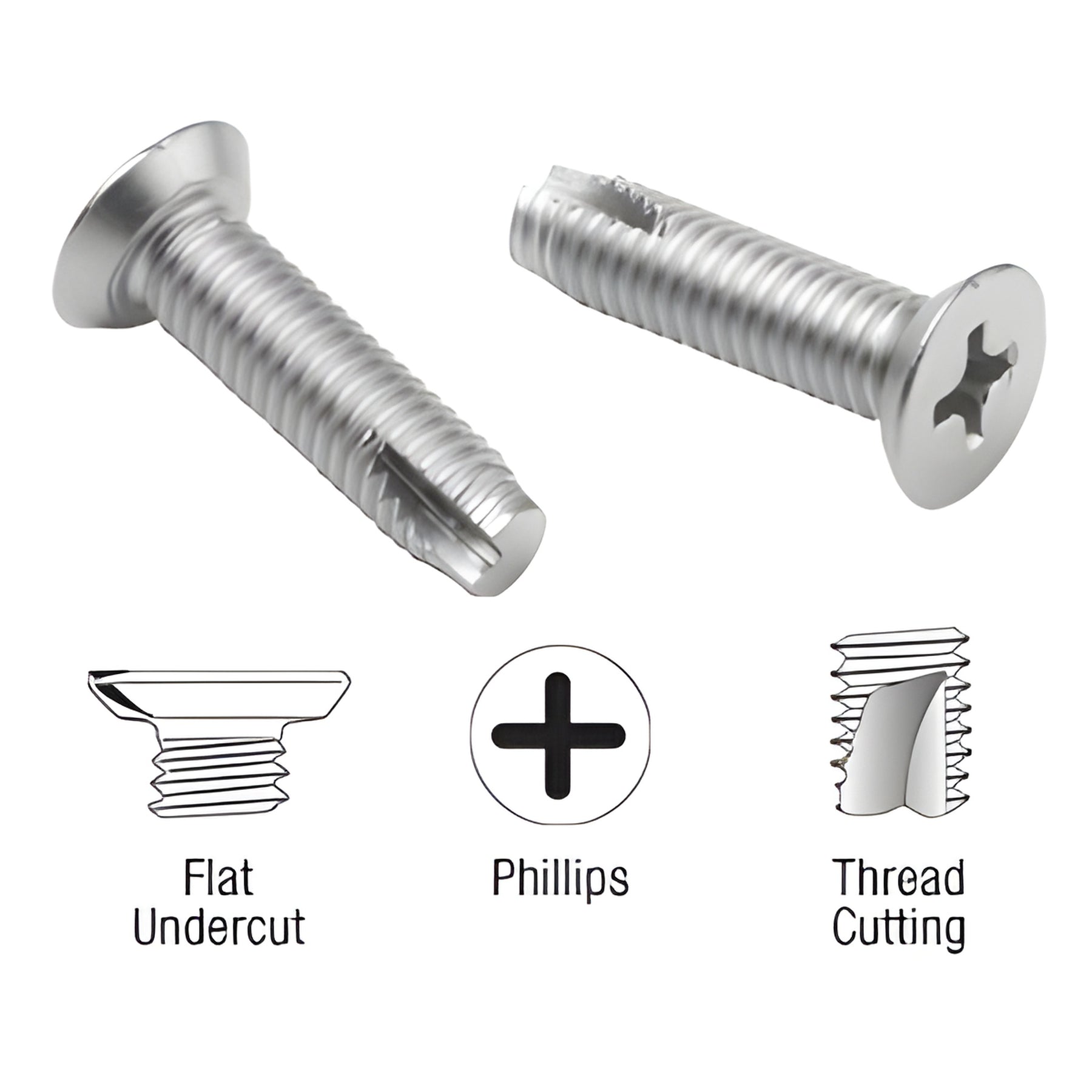 CRL P-Series Stainless Steel #10-32 x 3/4" Undercut Flat Head Phillips Top Rail Connecting Screws