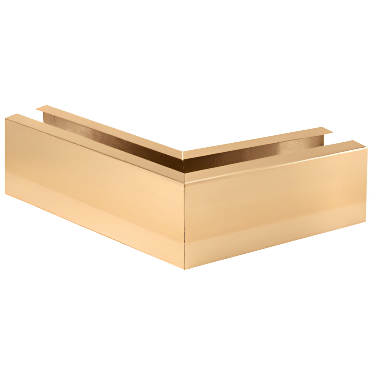 CRL Polished Brass 12" 90º Mitered Corner Cladding for B5L Series Low Profile Base Shoe