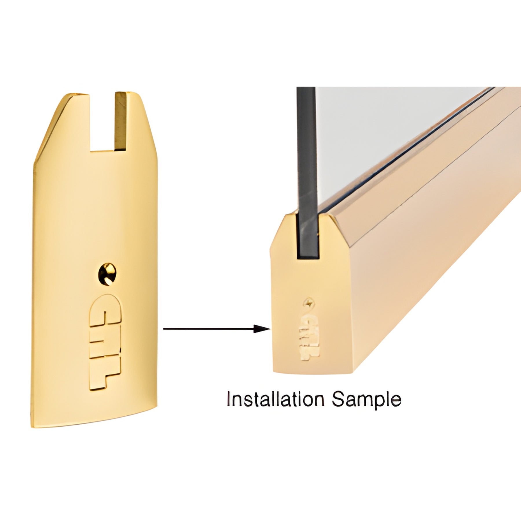 CRL Polished Brass 4" Tapered End Cap for Sidelite Rails