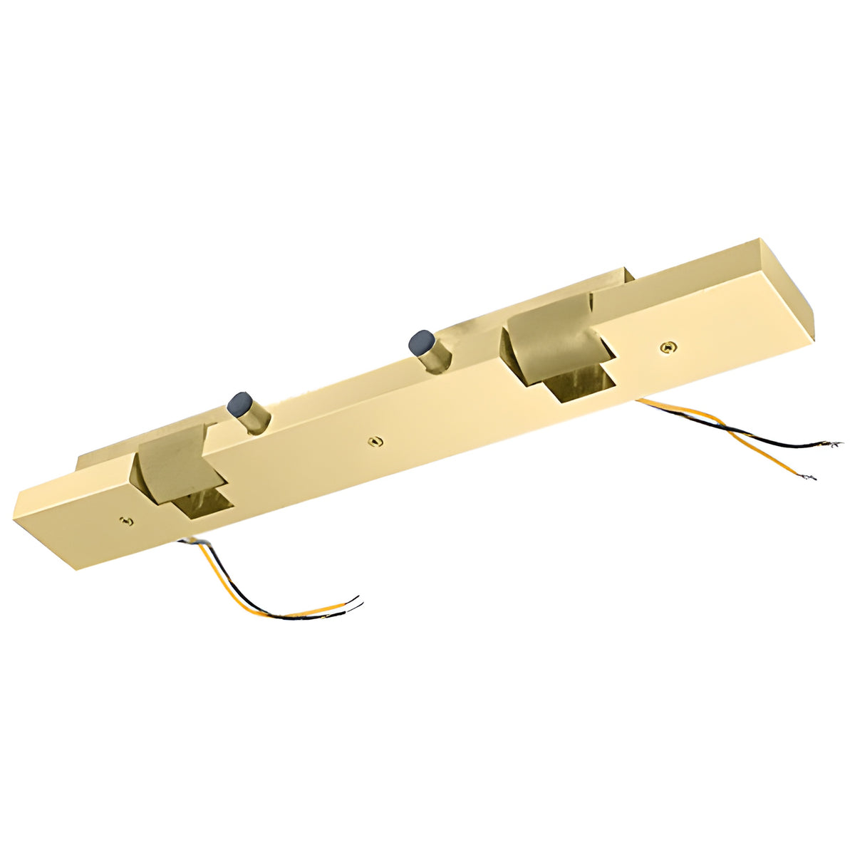 CRL Polished Brass Electric Strike Keeper for Double Doors - Fail Secure