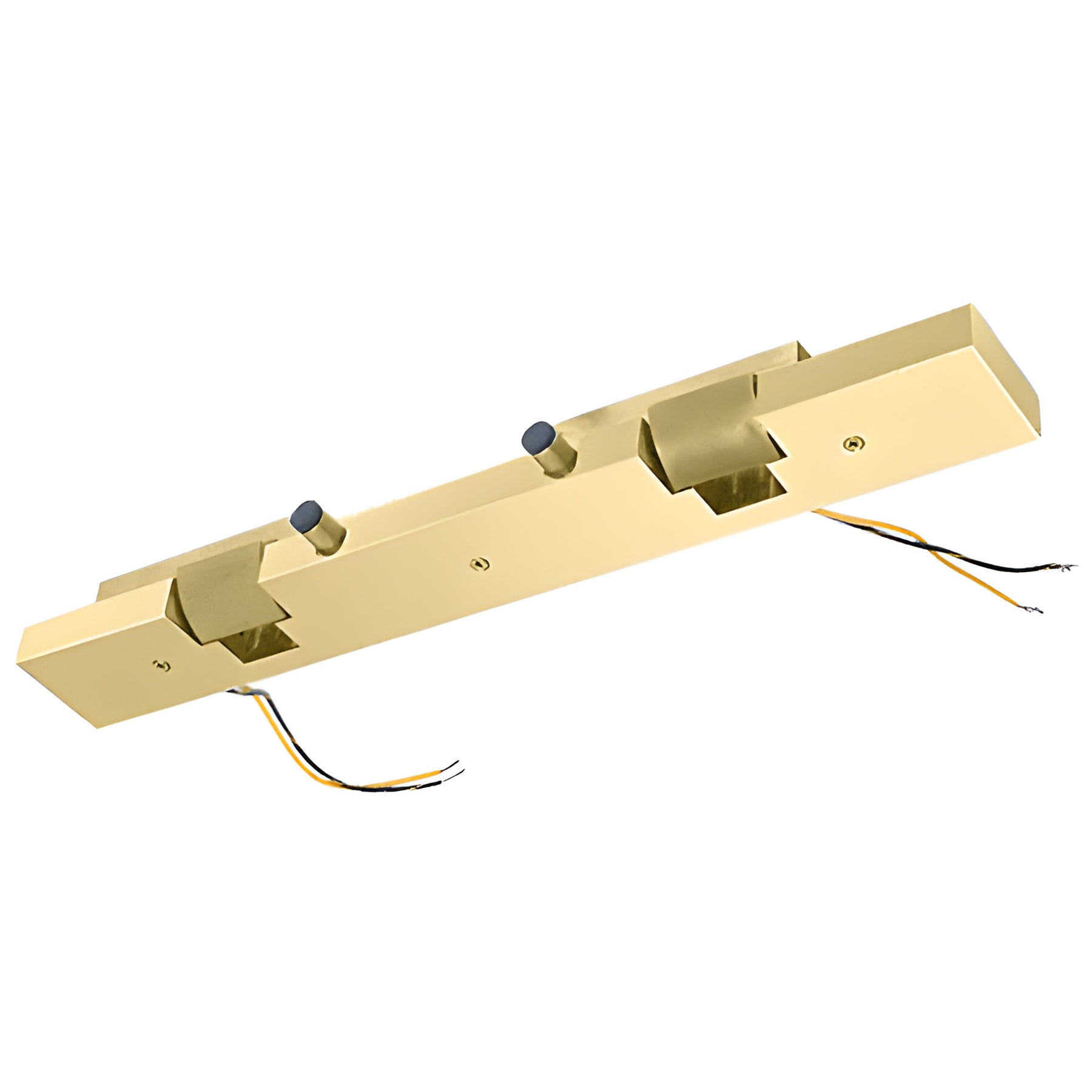 CRL Polished Brass Electric Strike Keeper for Double Doors - Fail Secure