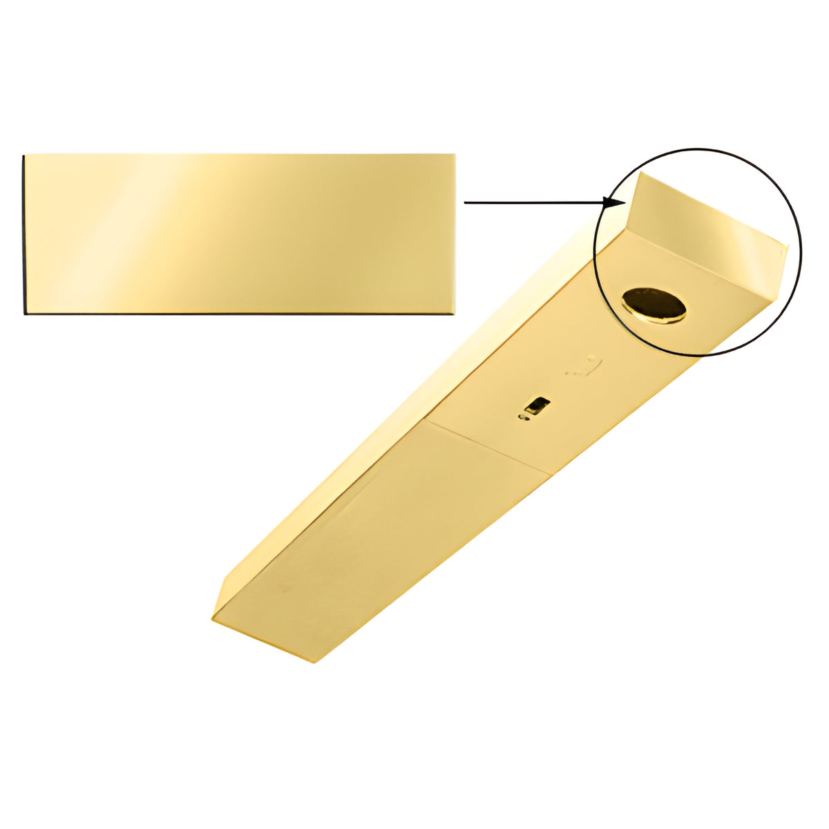 CRL Polished Brass End Cap for 1-3/4" x 4-1/2" DCH Header