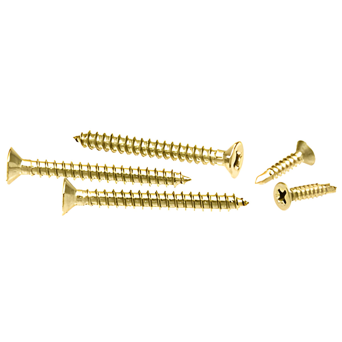 CRL Polished Brass Replacement Screw Pack for Exposed Wood Mount Hand Rail Brackets