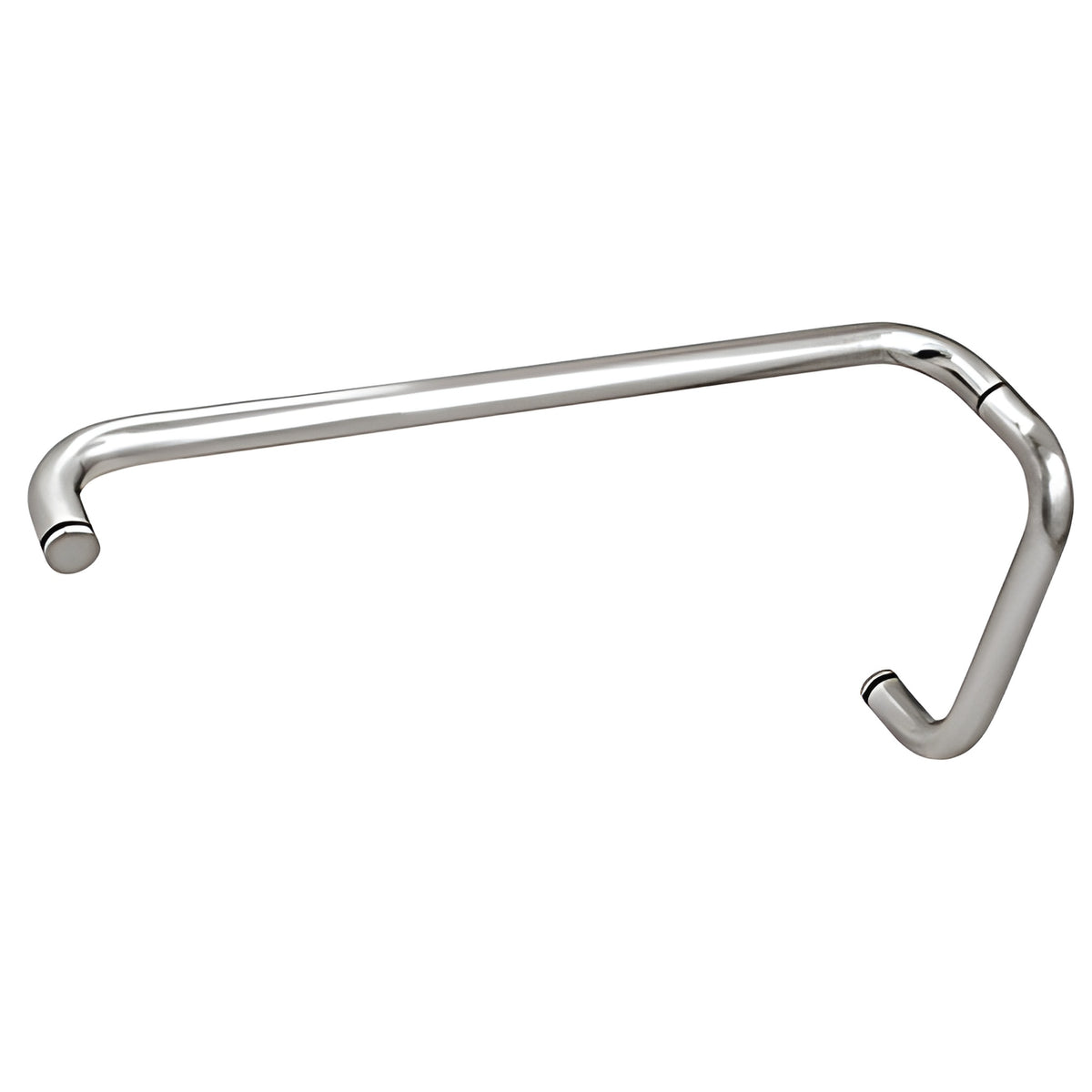 CRL Polished Chrome 8" Pull Handle and 18" Towel Bar BM Series Combination Without Metal Washers